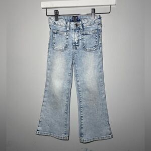 Gap Toddler Girl Casual Cute Lightwash High Waist Denim 70s Flare Pants 5T